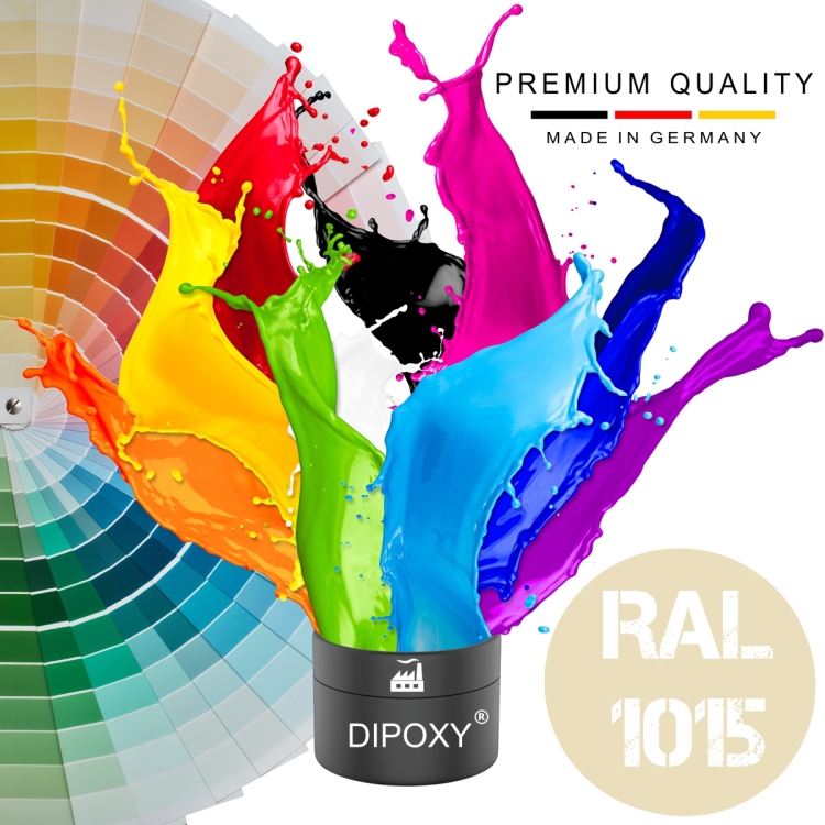 Dipoxy-PMI-RAL 1015 HELLELFENBEIN Extrem hoch konzentrierte Basis Pigment Farbpaste Farbmittel f&uuml;r Epoxidharz, Polyesterharz, Polyurethan Systeme, Beton, Lacke, Fl&uuml;ssigfarbe Kunstharz Schmuck