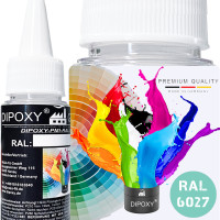 Dipoxy-PMI-RAL 6027 gris&aacute;ceo extremadamente alta concentrada, pasta de color para resina epoxi, resina de poli&eacute;ster, sistemas de poliuretano, hormig&oacute;n, barnices, pintura l&iacute;quida para joyas