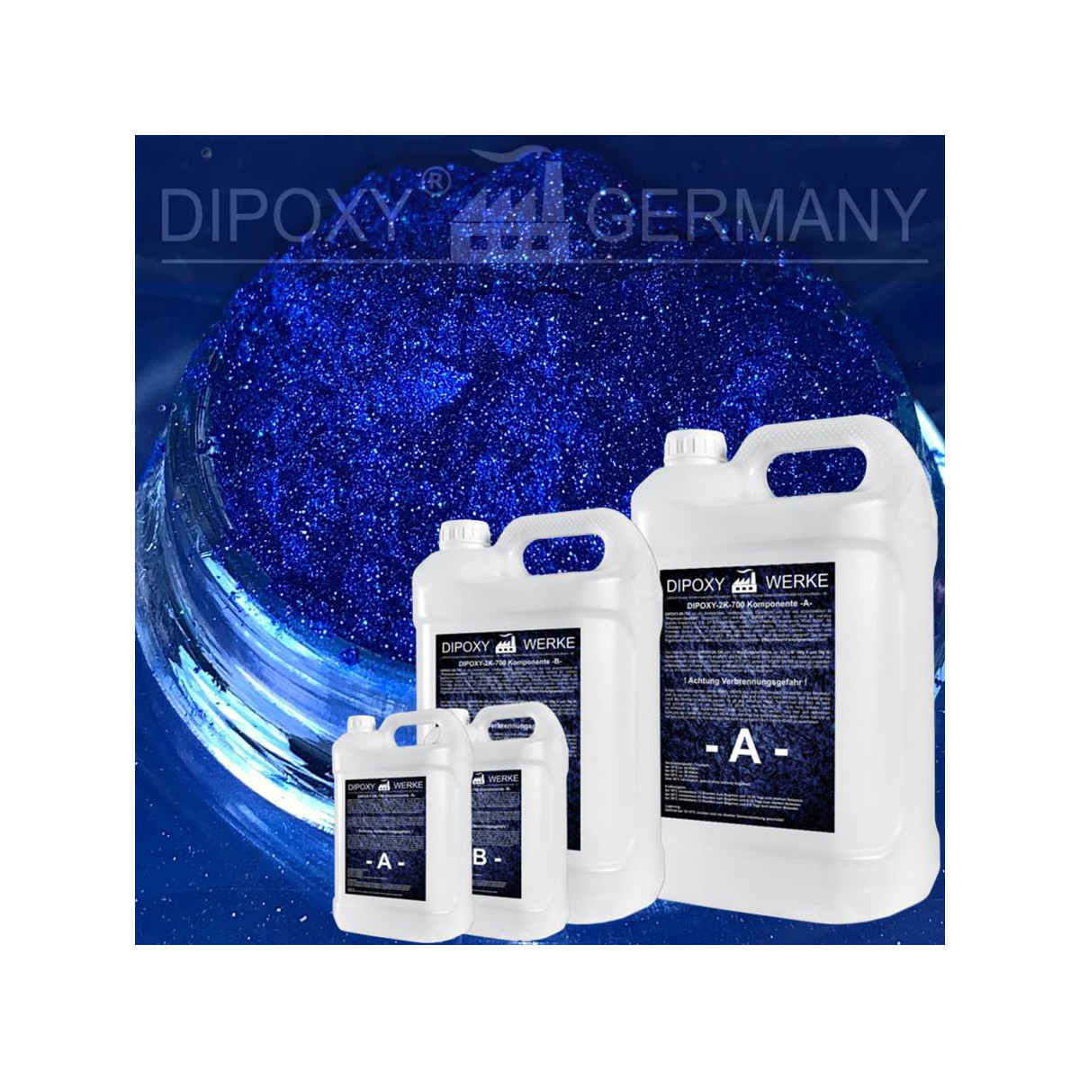 Epoxidharz + Effekt-Pigment-Blau 01Gießharz Epoxy...