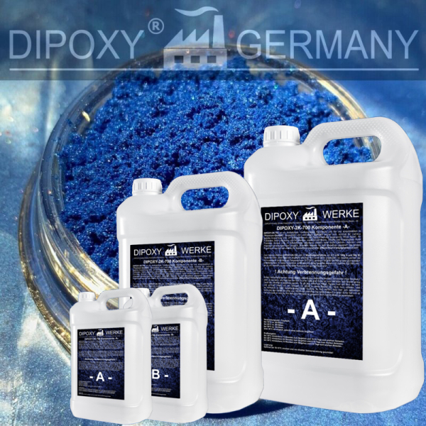 Epoxidharz + Effekt-Pigment-Blau 07 Gießharz Epoxy Tisch Boden Blue