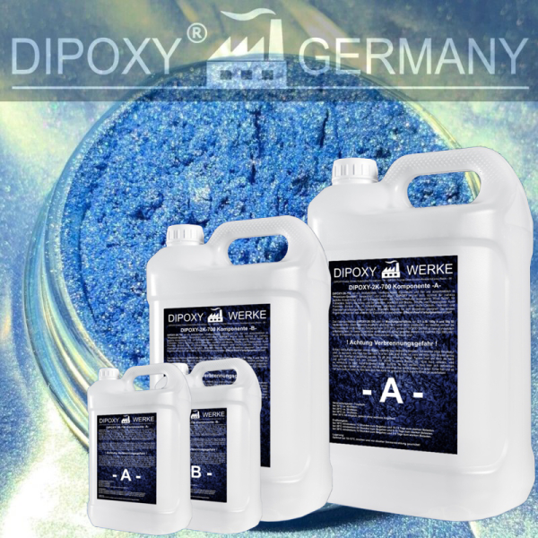 Epoxidharz + Effekt-Pigment-Blau 08 Gießharz Epoxy Tisch Boden Blue