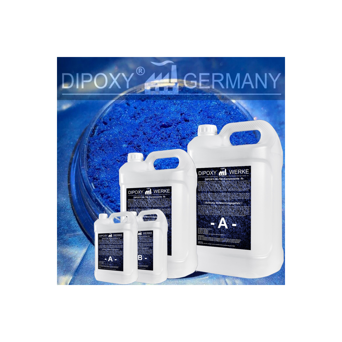 Epoxidharz + Effekt-Pigment-Blau 09 Gießharz Epoxy...