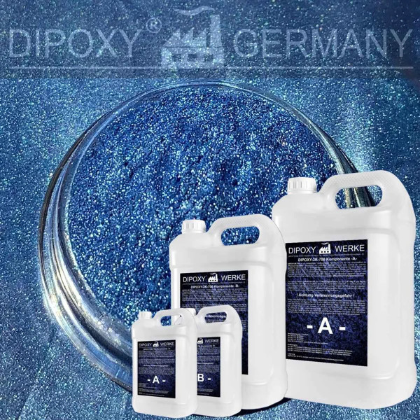 Epoxidharz + Effekt-Pigment-Blau 10 Gießharz Epoxy Tisch Boden Blue