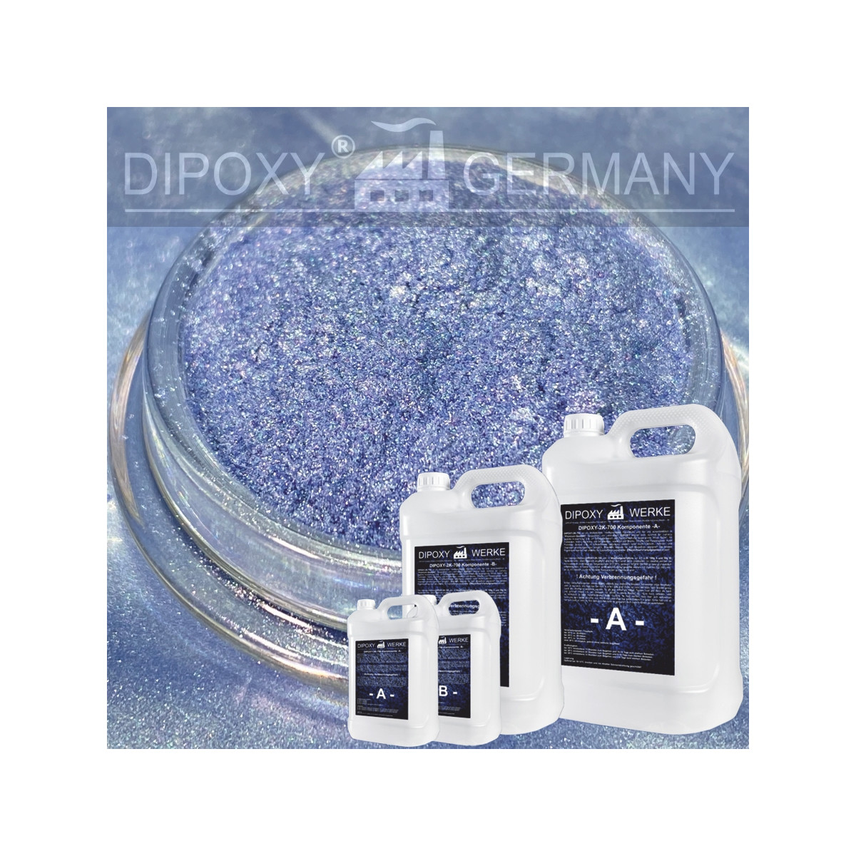 Epoxidharz + Effekt-Pigment-Blau 11 Gießharz Epoxy...