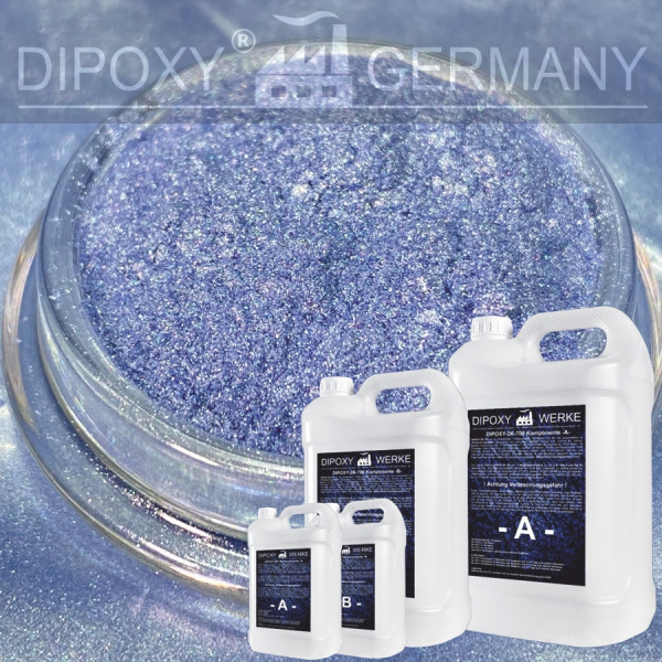 Epoxidharz + Effekt-Pigment-Blau 11 Gießharz Epoxy Tisch Boden Blue