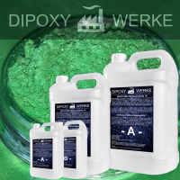 Epoxidharz + Effekt-Pigment-Grün 01 Gießharz Epoxy Tisch Boden Green