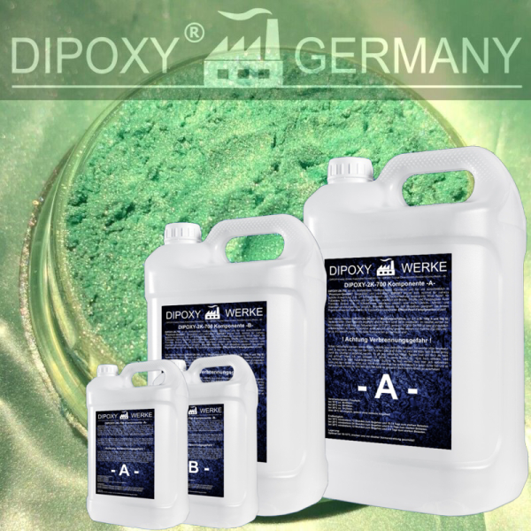 Epoxidharz + Effekt-Pigment-Grün 04 Gießharz Epoxy Tisch Boden Green