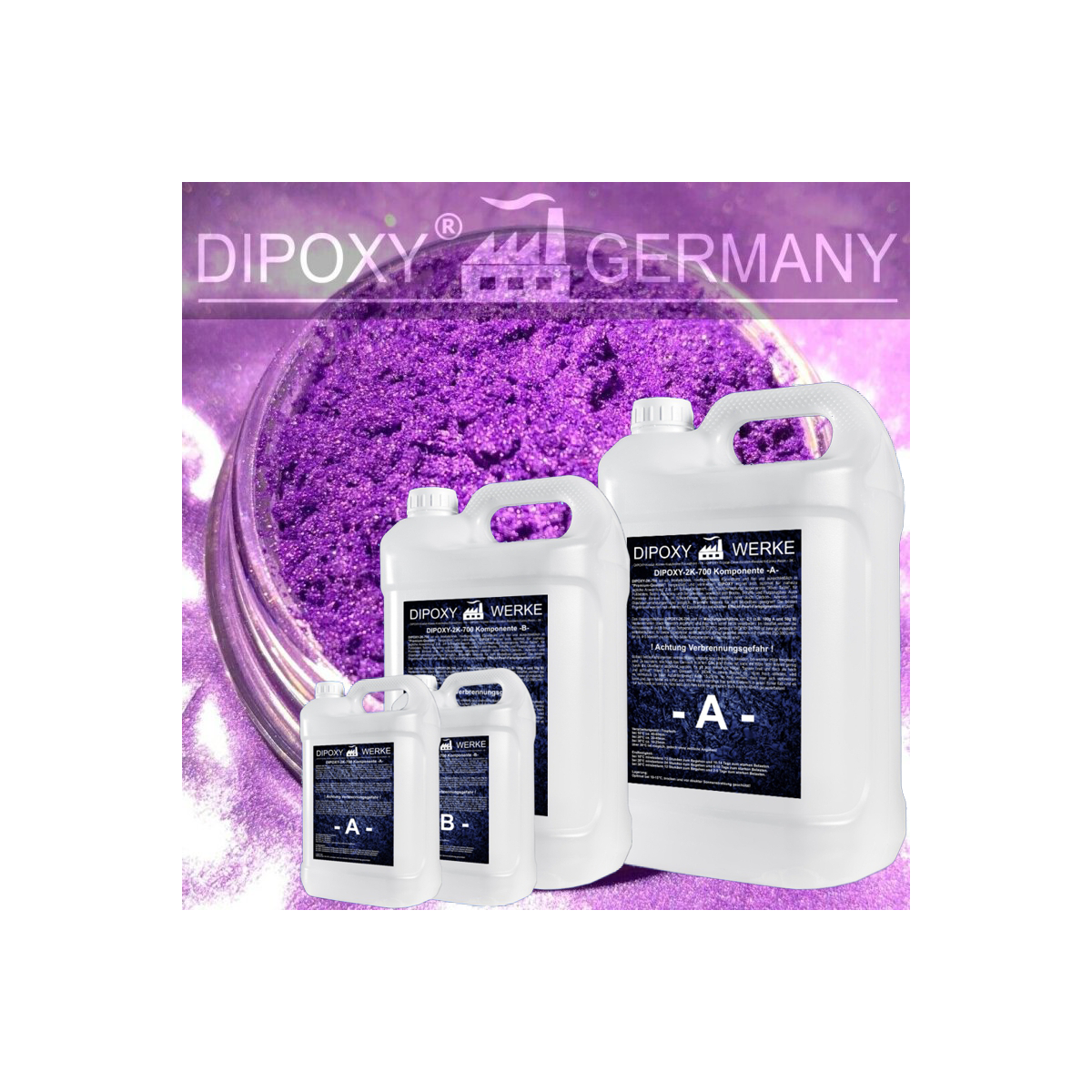 Epoxidharz + Effekt-Pigment-Lila 02 Gießharz Epoxy...