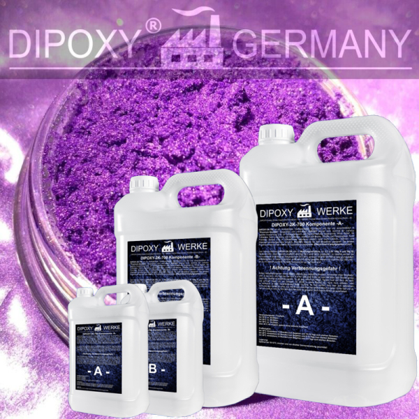 Epoxidharz + Effekt-Pigment-Lila 02 Gießharz Epoxy Tisch Boden Purple