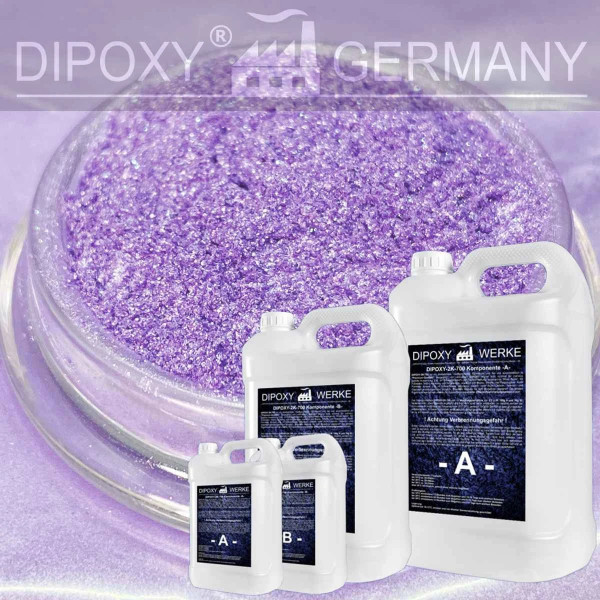 Epoxidharz + Effekt-Pigment-Lila 04 Gießharz Epoxy Tisch Boden Purple