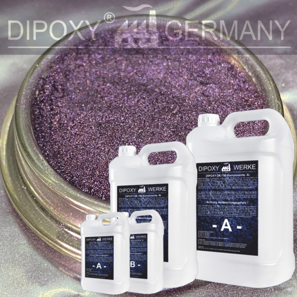 Epoxidharz + Effekt-Pigment-Lila 07 Gießharz Epoxy Tisch Boden Purple
