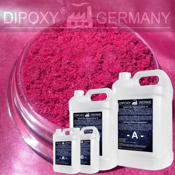 Epoxidharz + Effekt-Pigment-Pink 01 Gießharz Epoxy Tisch Boden Pink