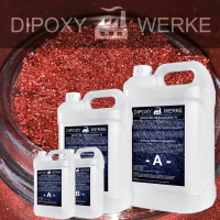 Epoxidharz + Effekt-Pigment-Rot 01 Gießharz Epoxy Tisch Boden Red