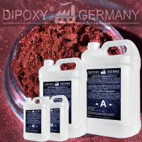 Epoxidharz + Effekt-Pigment-Rot 04 Gießharz Epoxy Tisch Boden Red