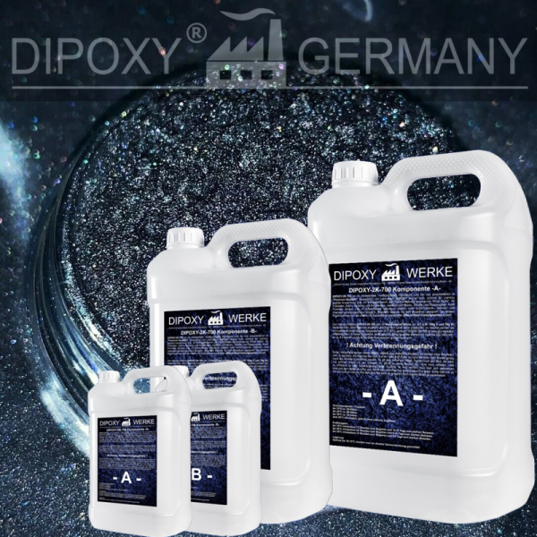 Epoxidharz + Effekt-Pigment-Schwarz02 Gießharz Epoxy Tisch Boden Black