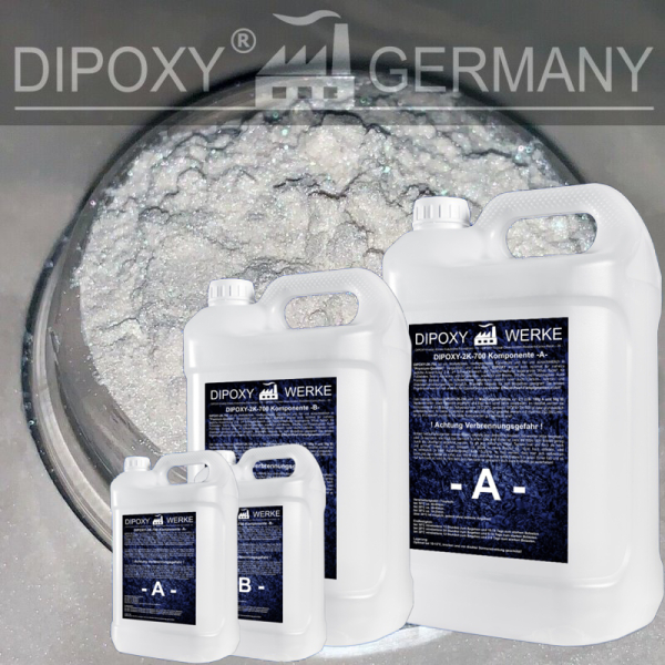 Epoxidharz + Effekt-Pigment-Weiss01 Gießharz Epoxy Tisch Boden White