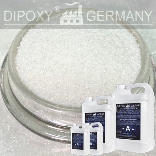 Epoxidharz + Effekt-Pigment-Weiss03 Gießharz Epoxy Tisch Boden White