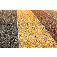 Steinteppich Epoxidharz Set Innen & Außen (ca. 28kg / 2-2,5m²) | 16 Farben | 25kg 2-4mm Marmorkies + 3L, 2K Epoxidharz Bindemittel | Für Balkon, Terrasse, Treppen, Garage (Bianco Rosso)