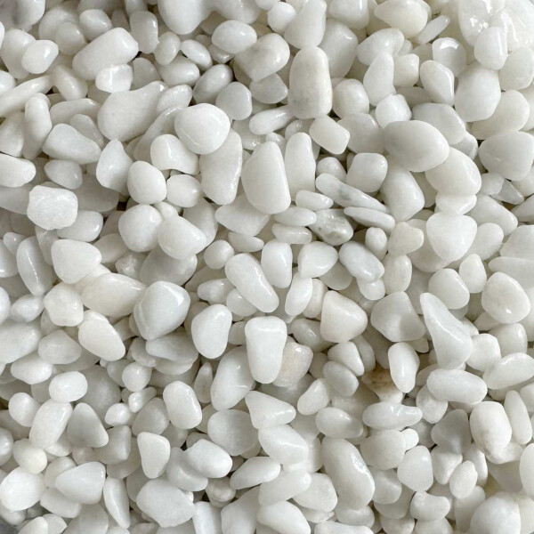 Steinteppich Epoxidharz Set Innen & Außen (ca. 56kg / 4-5m²) | Bianco Carrara | 50kg 2-4mm Marmorkies + 6L, 2K Epoxidharz Bindemittel | Für Balkon, Terrasse, Treppen, Garage