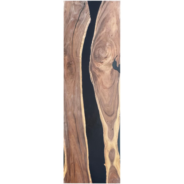 Epoxidharz Tischplatte River Table Schwarz Walnuss Massivholz 2900-900-40mm