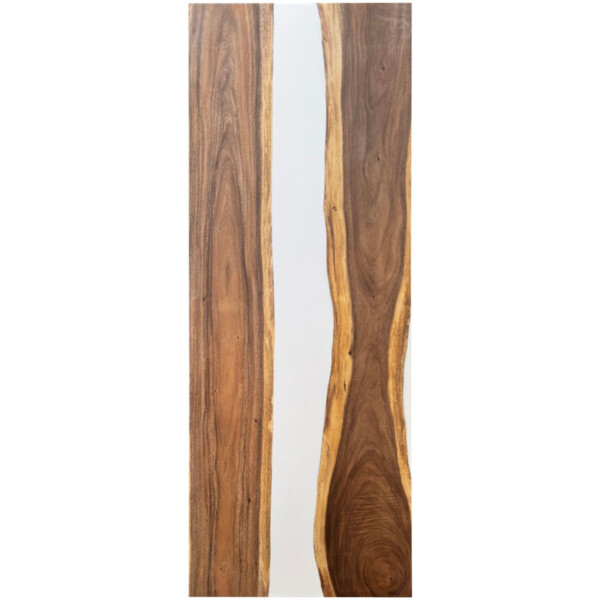Epoxidharz Tischplatte River Table Weiß Walnuss Massivholz 2400-900-40mm