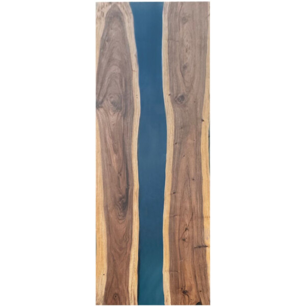 Epoxidharz Tischplatte River Table Blau Walnuss Massivholz 2400-900-40mm