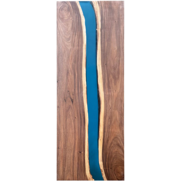 Epoxidharz Tischplatte River Table Blau Walnuss Massivholz 2400-900-40mm