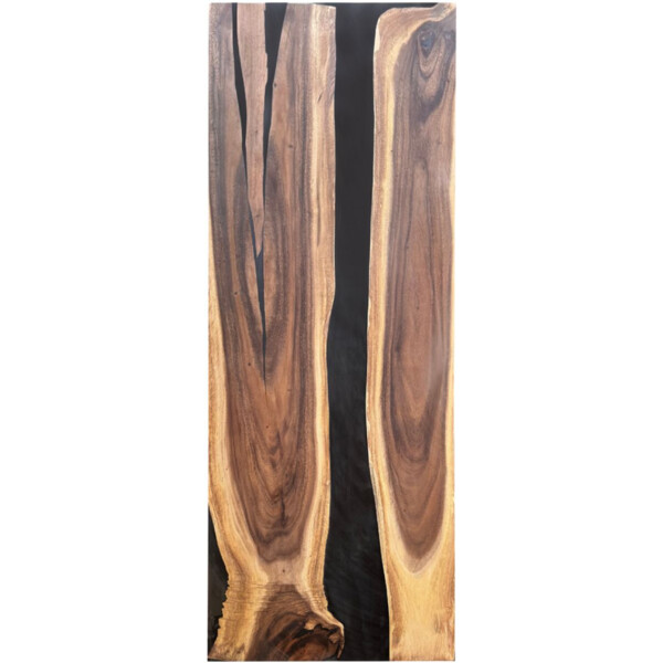 Epoxidharz Tischplatte River Table Schwarz Walnuss Massivholz 2400-900-40mm