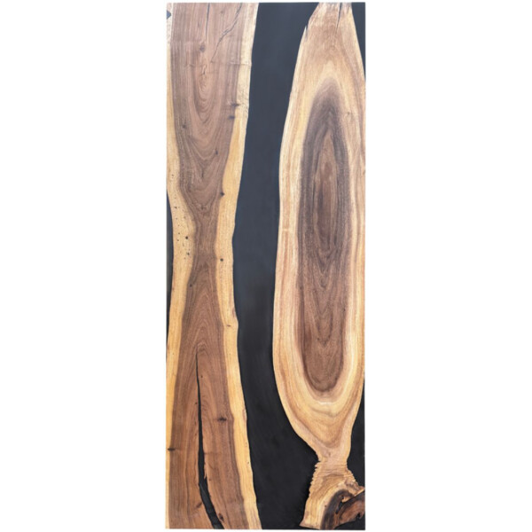 Epoxidharz Tischplatte River Table Schwarz Walnuss Massivholz 2400-900-40mm