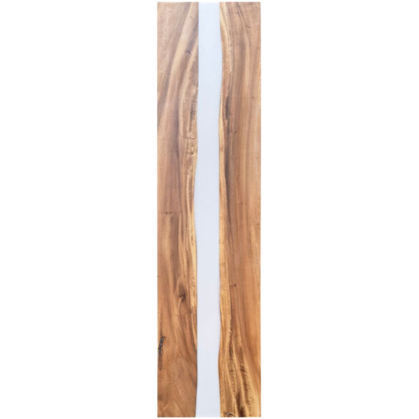 Epoxidharz Tischplatte River Table Weiß Walnuss Massivholz 2400-600-40mm