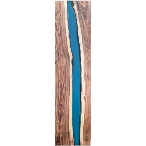 Epoxidharz Tischplatte River Table Blau Walnuss Massivholz 2400-600-40mm