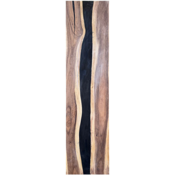 Epoxidharz Tischplatte River Table Schwarz Walnuss Massivholz 2400-600-40mm
