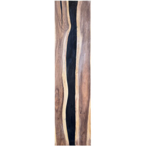 Epoxidharz Tischplatte River Table Schwarz Walnuss...