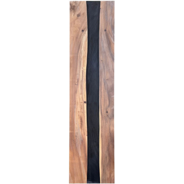 Epoxidharz Tischplatte River Table Schwarz Walnuss Massivholz 2400-600-40mm