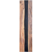 Epoxidharz Tischplatte River Table Schwarz Walnuss Massivholz 2400-600-40mm