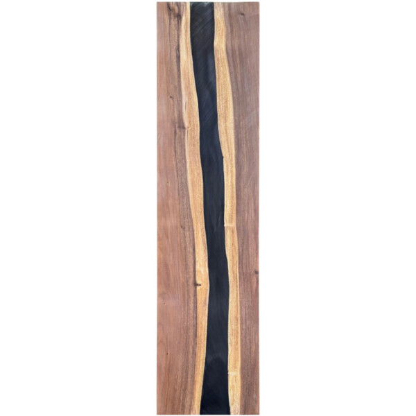 Epoxidharz Tischplatte River Table Schwarz Walnuss Massivholz 2400-600-40mm