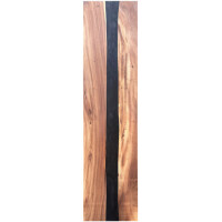 Epoxidharz Tischplatte River Table Schwarz Walnuss Massivholz 2400-600-40mm