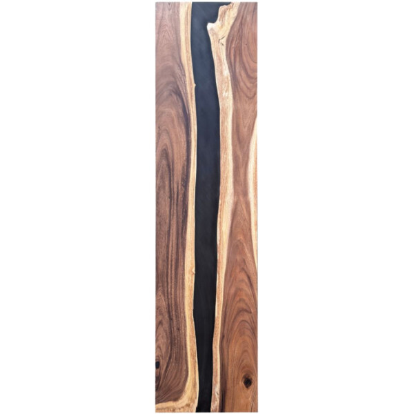 Epoxidharz Tischplatte River Table Schwarz Walnuss Massivholz 2400-600-40mm