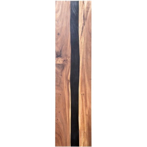 Epoxidharz Tischplatte River Table Schwarz Walnuss Massivholz 2400-600-40mm