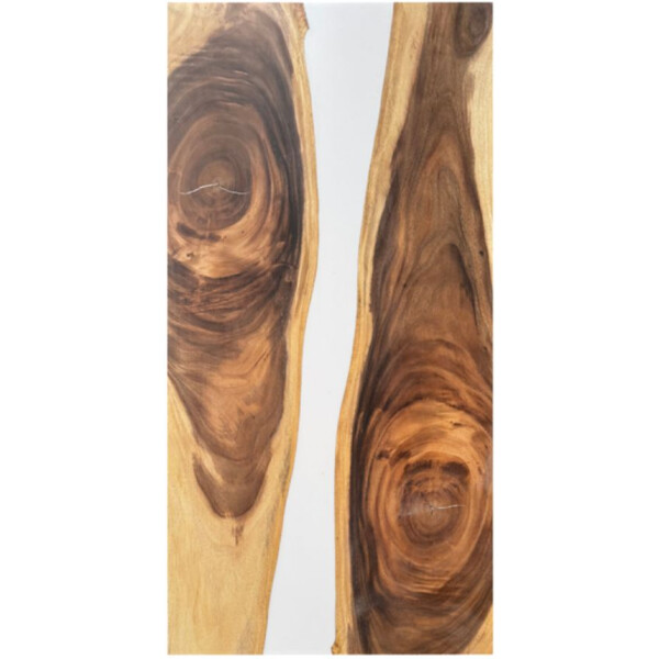 Epoxidharz Tischplatte River Table Weiß Walnuss Massivholz 1800-900-40mm
