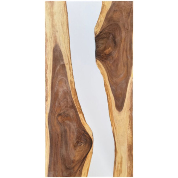 Epoxidharz Tischplatte River Table Weiß Walnuss Massivholz 1800-900-40mm