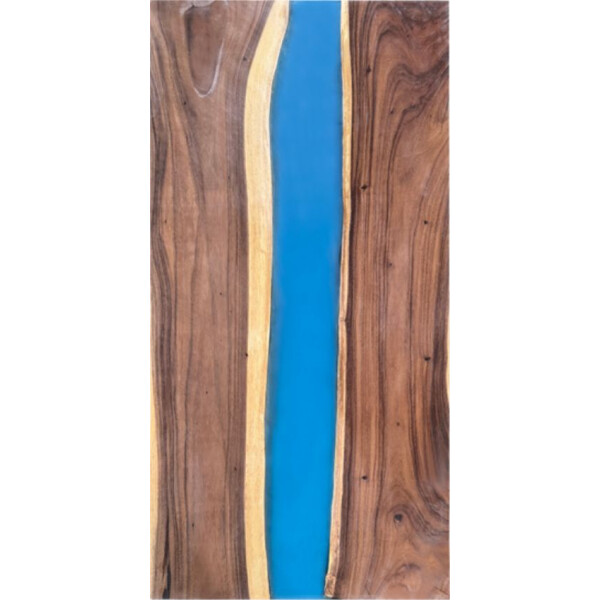Epoxidharz Tischplatte River Table Blau Walnuss Massivholz 1800-900-40mm