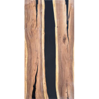 Epoxidharz Tischplatte River Table Schwarz Walnuss Massivholz 1800-900-40mm