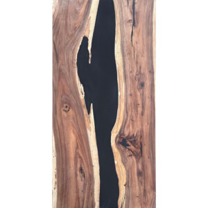 Epoxidharz Tischplatte River Table Schwarz Walnuss...