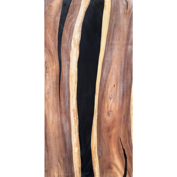 Epoxidharz Tischplatte River Table Schwarz Walnuss Massivholz 1800-900-40mm
