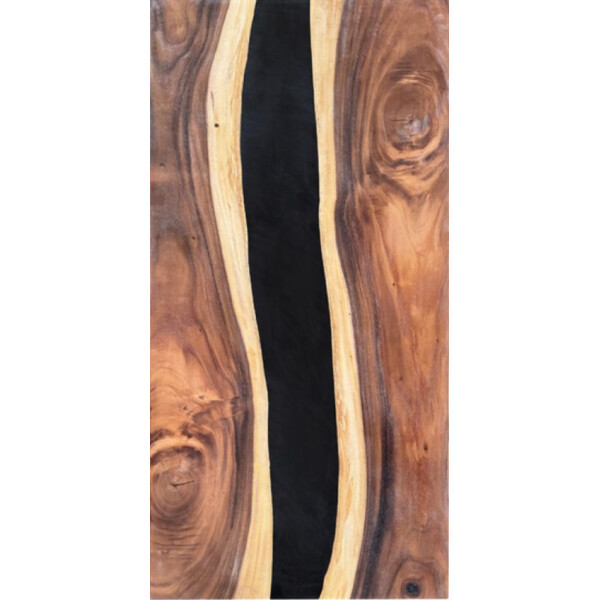 Epoxidharz Tischplatte River Table Schwarz Walnuss Massivholz 1800-900-40mm