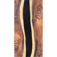 Epoxidharz Tischplatte River Table Schwarz Walnuss Massivholz 1800-900-40mm