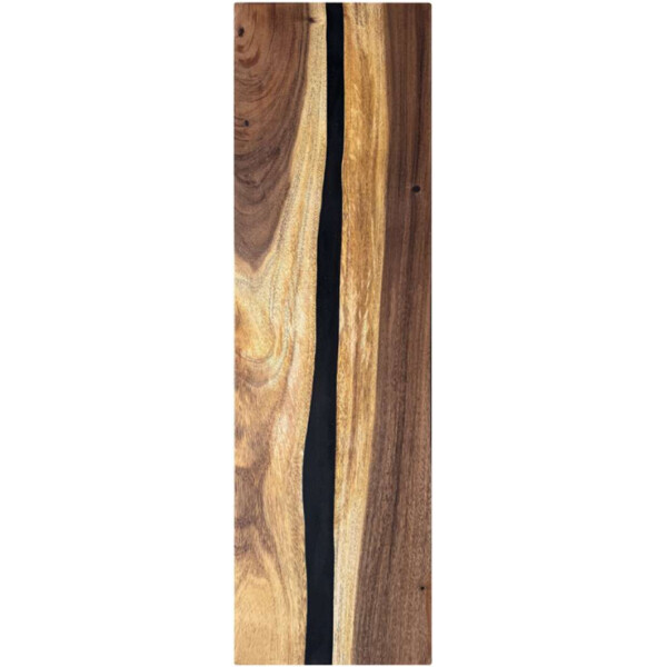 Epoxidharz Treppenstufe Massivholz Walnuss Schwarz River Optik 1000-300-40mm