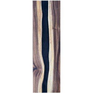 Epoxidharz Treppenstufe Massivholz Walnuss Schwarz River...