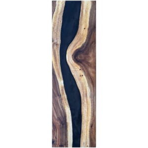 Epoxidharz Treppenstufe Massivholz Walnuss Schwarz River...